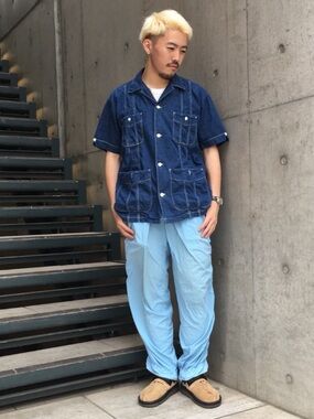 OrSlow x Beams Denim Cuban Shirt